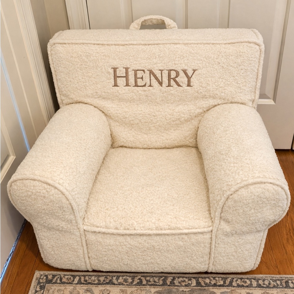 Pottery Barn Kids Sherpa Cream Armchair COVER ONLY